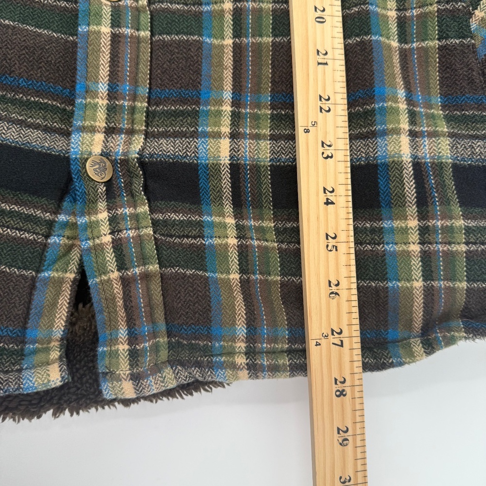 Legendary Whitetails Jacket Men Large Plaid Fur Lined Hooded Button Up Coat - Picture 15 of 16